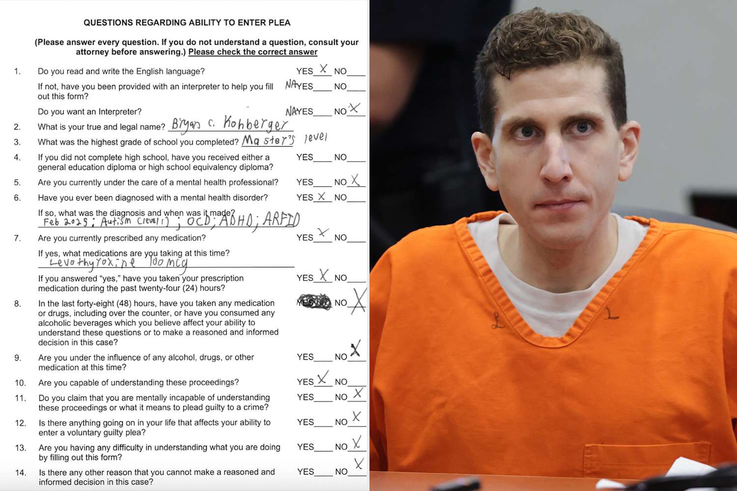 Bryan Kohberger's Mental Health: New Details Emerge In Guilty Plea