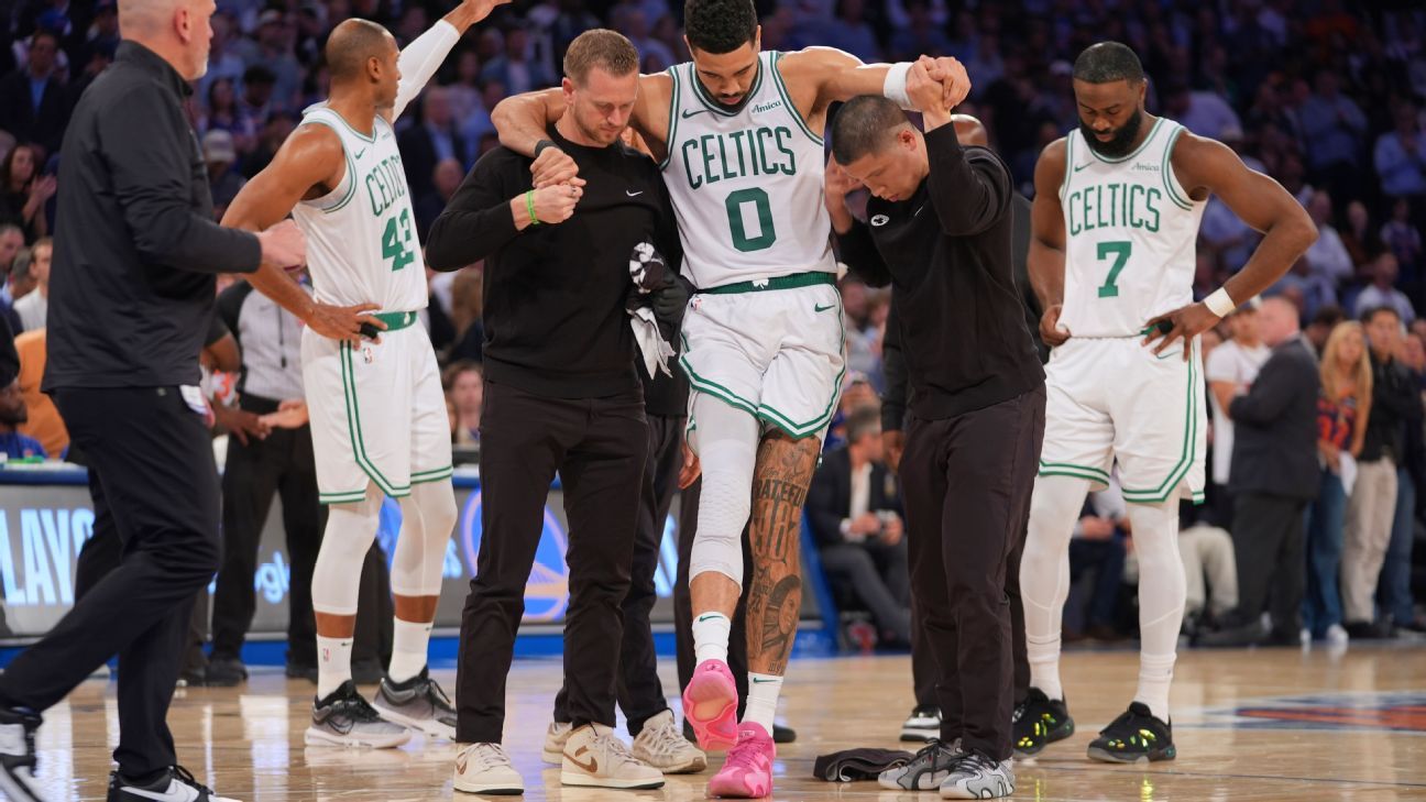 Celtics' Playoffs In Jeopardy After Jayson Tatum's Leg Injury In Game 4