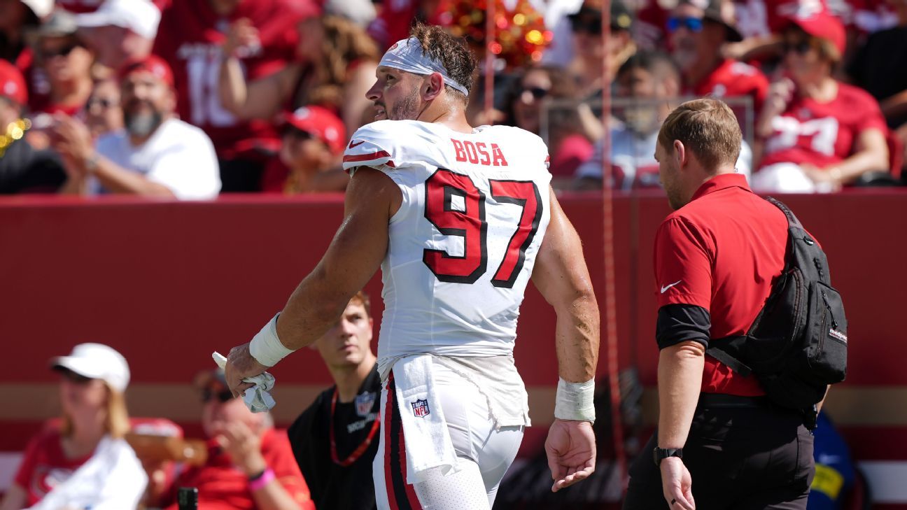 ESPN Reports: Nick Bosa's ACL Injury Ends His 49ers Season