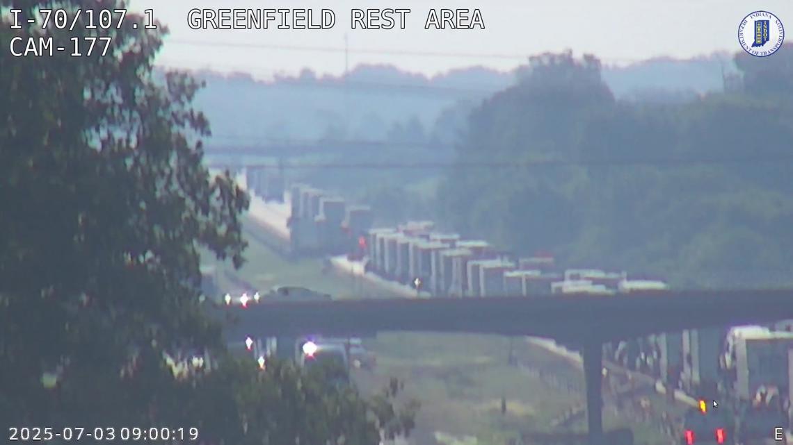 Greenfield I-70 Eastbound: Road Reopened Following Extended Closure Due To Fire Greenfield I-70 Eastbound: Road Reopened Following Extended Closure Due To Fire
