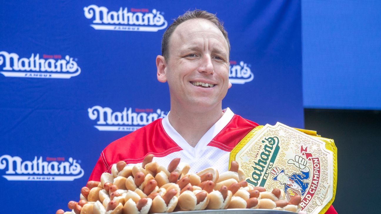 Joey Chestnut's Return To Nathan's Hot Dog Eating Contest: ESPN Coverage Joey Chestnut's Return To Nathan's Hot Dog Eating Contest: ESPN Coverage