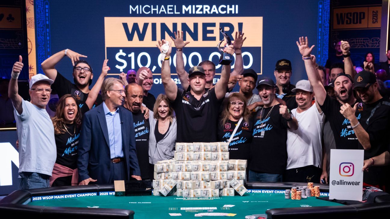 Mizrachi Wins 2025 WSOP Main Event: ESPN Coverage Mizrachi Wins 2025 WSOP Main Event: ESPN Coverage