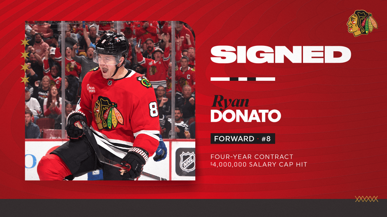 NHL News: Donato Agrees To Four-Year Deal With Blackhawks NHL News: Donato Agrees To Four-Year Deal With Blackhawks
