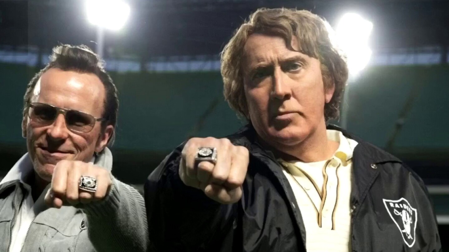Nicholas Cage And Christian Bale Transform: First Images From The John Madden-Al Davis Biopic Nicholas Cage And Christian Bale Transform: First Images From The John Madden-Al Davis Biopic