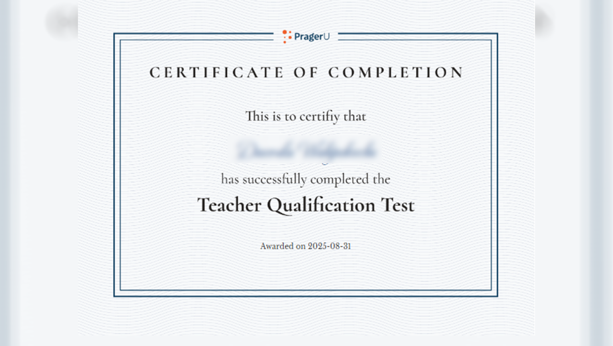 PragerU Unveils Teacher Competency Exam Based On Walters' America First Model PragerU Unveils Teacher Competency Exam Based On Walters' America First Model