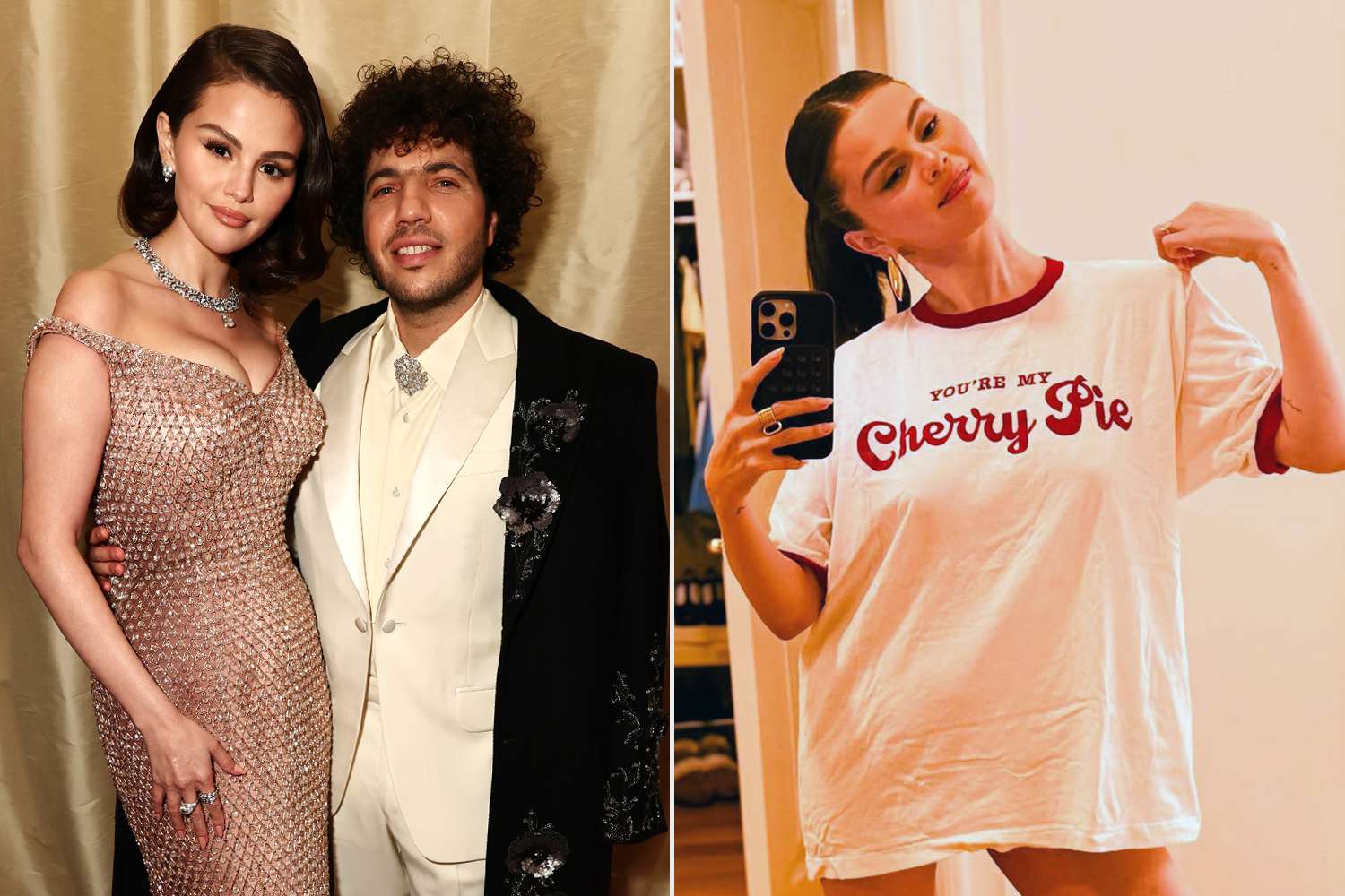 Singer Selena Gomez's Relaxed Style: Oversized Tee And Message To Benny Blanco Singer Selena Gomez's Relaxed Style: Oversized Tee And Message To Benny Blanco