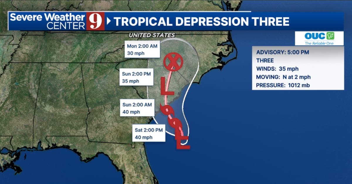 Southeast Coast Braces For Impact: Tropical Depression Three Update Southeast Coast Braces For Impact: Tropical Depression Three Update