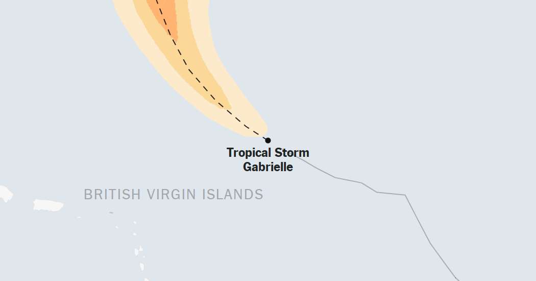 Tropical Storm Gabrielle: Current Location And Forecast Maps