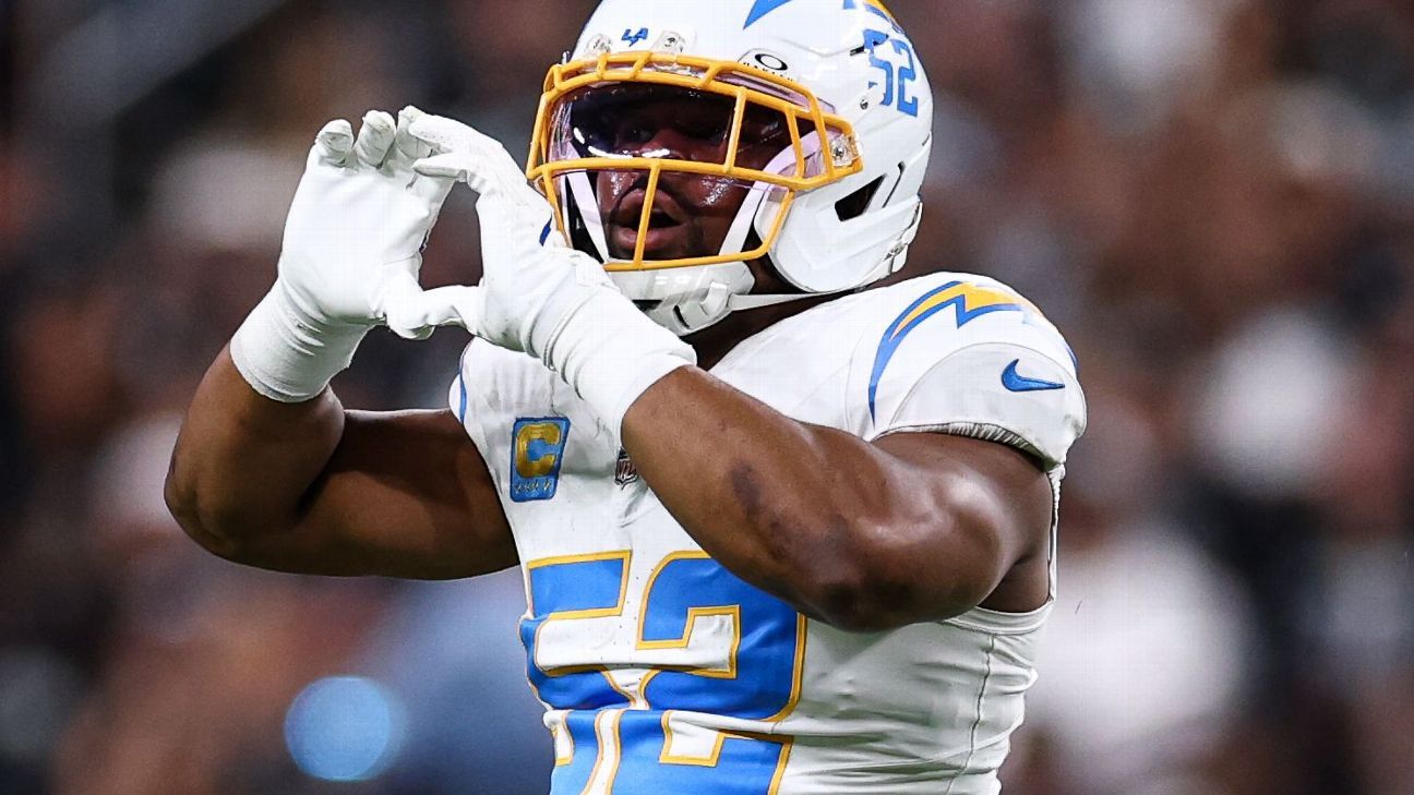 Update: Khalil Mack (Elbow) Leaves Chargers Victory Prematurely